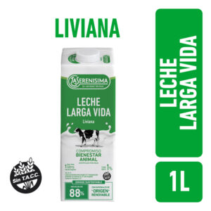 Leche Larga Vida Liviana 1%  Carton “LA SERENISIMA” x 1 Lt