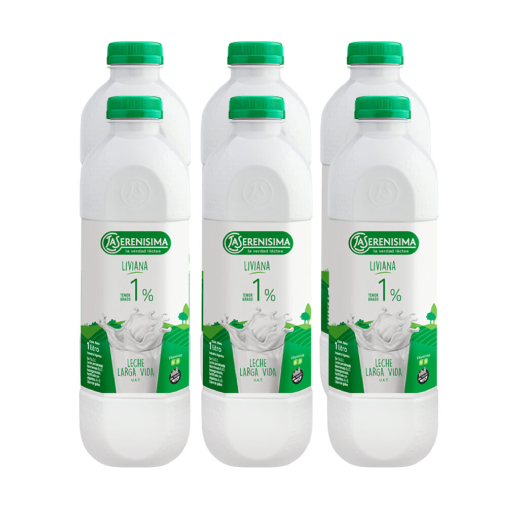 Leche Larga Vida Descremada “la Serenisima” Pack 6 X 1lt Granjaus 1669